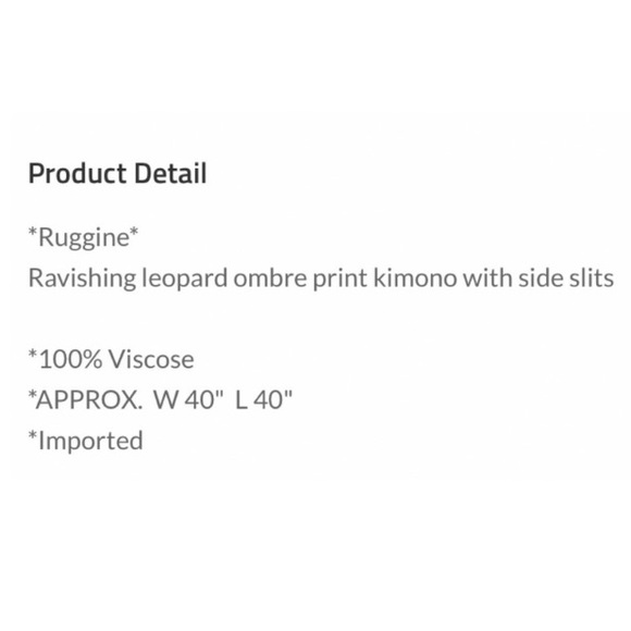 NEW Black Leopard Print Ombré Kimono - Picture 7 of 7